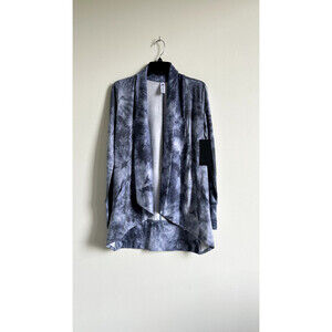 90 DEGREE BY REFLEX Women's Shawl Open Front Cardigan In Tie Dye Size XS $120